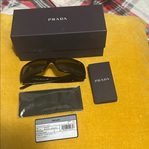 Prada Black Sunglasses with Accessories - Picture 1 of 2